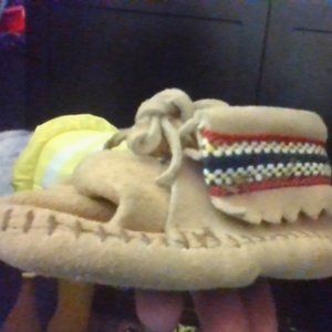 Cute baby leather mocassins